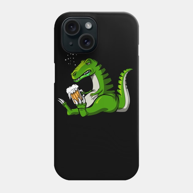 T-Rex Dinosaur Beer Party Phone Case by underheaven