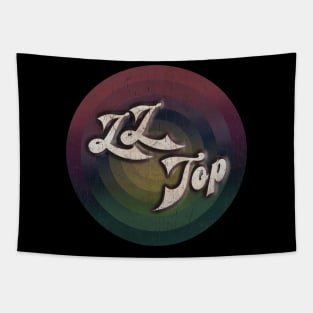 retro vintage circle ZZ Top Tapestry