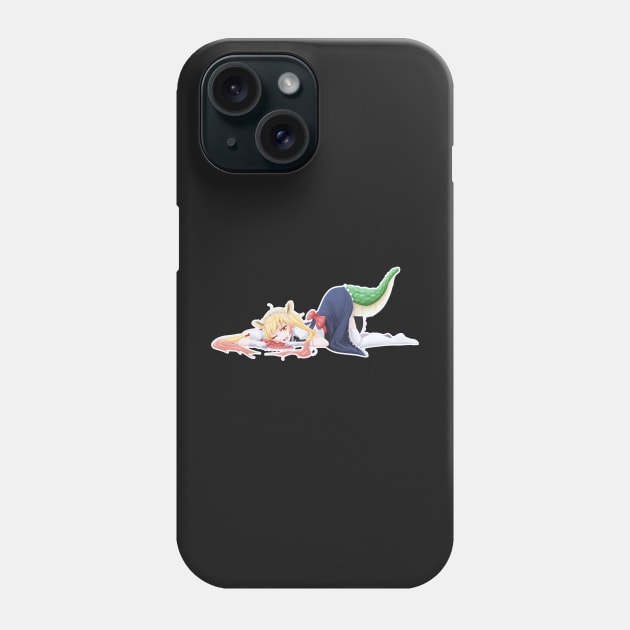 Tohru, miss kobayashi dragon's maid, Cute dragon girl, maid dragon, blond anime Phone Case by AmyMeou