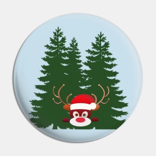 Christmas tree & deer Pin