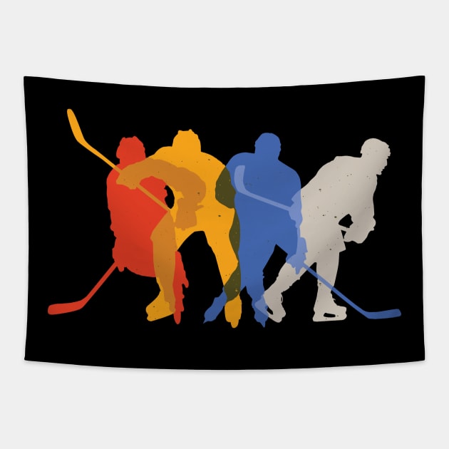 Hockey Shirt, Ice Hockey, Vintage Retro Style Tapestry by WPKs Design & Co