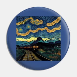 Starry Night Wizarding Express Train Pin