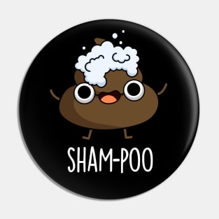 Sham-poo Cute Poop With Shampoo Bubbles Pun Pin