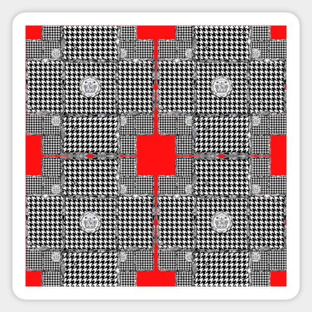 Fun Pepita Pattern - Nikola Eftimov - Sticker | TeePublic