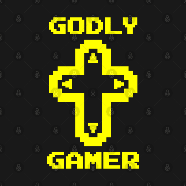Godly Gamer (v4 - yellow) by TimespunThreads