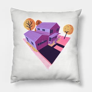 Average Pink House Pillow