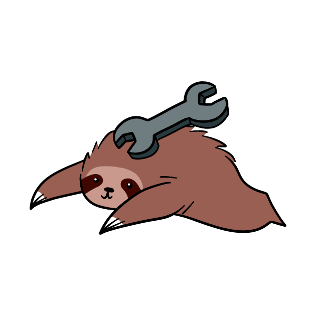 Sloth with a Wrench by saradaboru