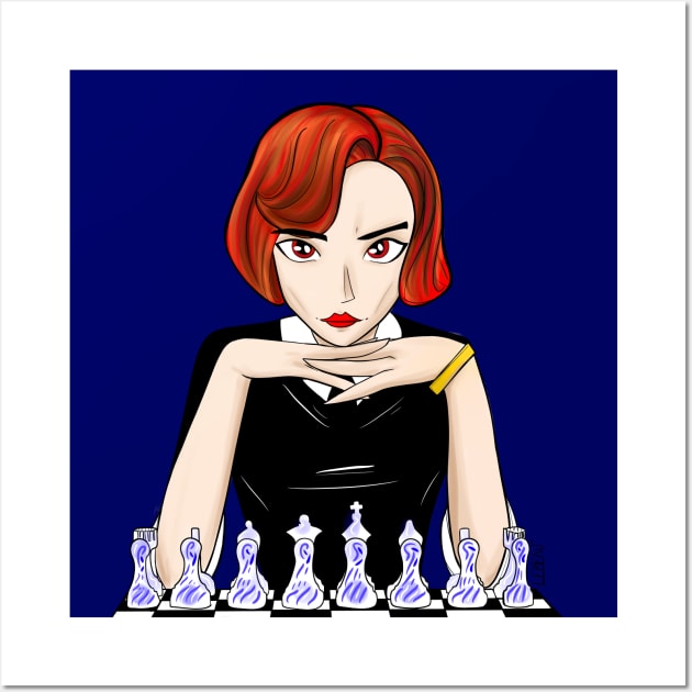 The Queen's Gambit Art Print Beth Harmon Room Decor 