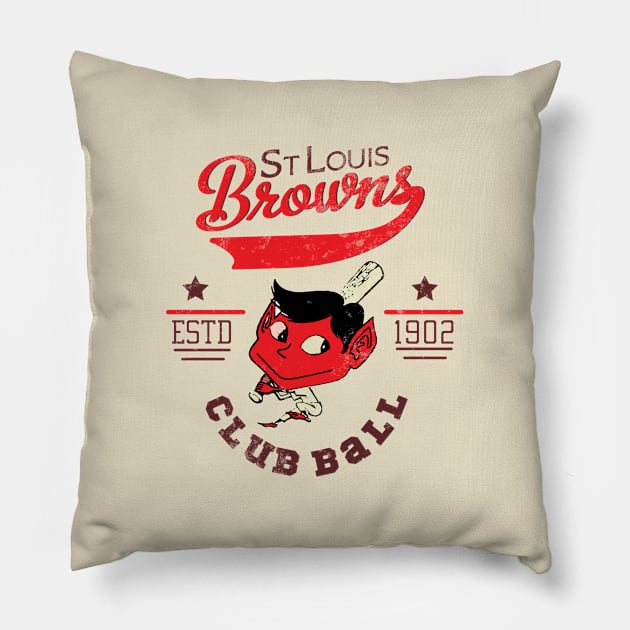 Defunct St Louis Browns Baseball Team Pillow by Nostalgia Avenue