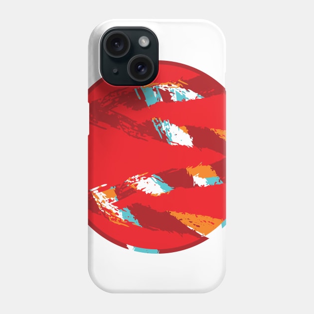 colorful abstract circle geometric illustration Phone Case by meisuseno