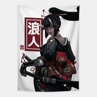 Samurai Japanese Geisha Girl Tapestry