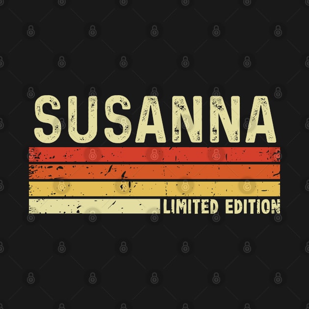 Susanna Name Vintage Retro Limited Edition Gift by CoolDesignsDz