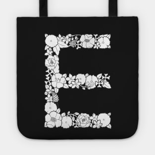 Floral Letter E Tote