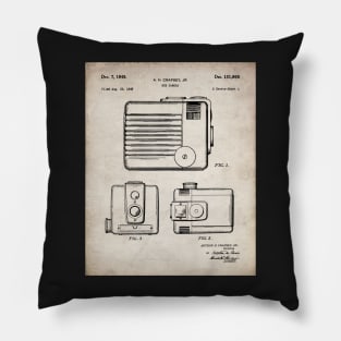 Box Camera Patent - Photographer Photography Fan Art - Antique Pillow