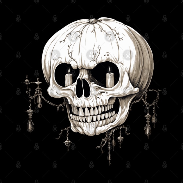 Jack O Lantern Cranium Lantern Halloween Gothic v1 by taiche