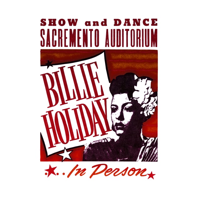 billie holiday concert graphic by HAPPY TRIP PRESS