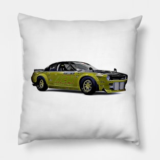 Classic 240SX Drift Cartoon Pillow