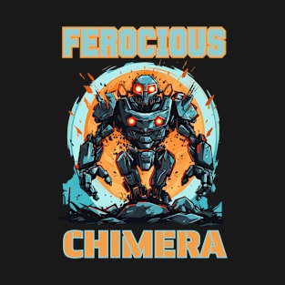 Futuristic Battle Robots Names of Power Armor Ferocious Chimera T-Shirt