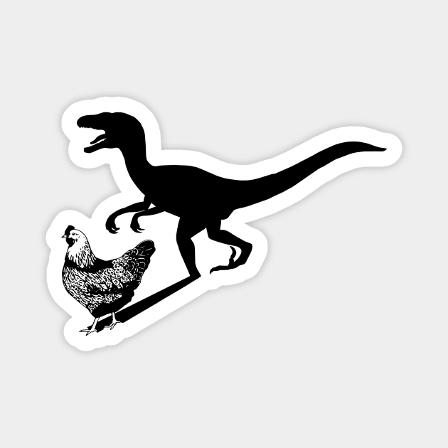 Chicken Velociraptor Magnet by euglenii