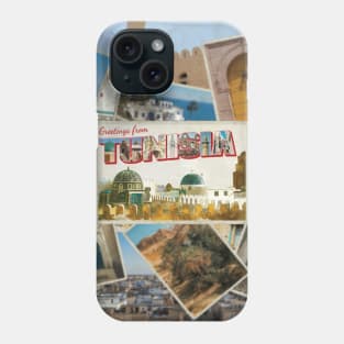 Greetings from Tunisia Vintage style retro souvenir Phone Case