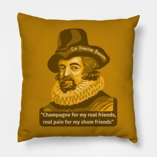 Sir Francis Bacon Portrait and Quote Pillow