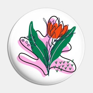 Tropical print Pin