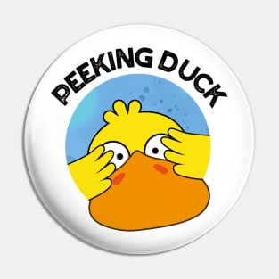 Peeking Duck Funny Animal Chinese Dish Pun Pin