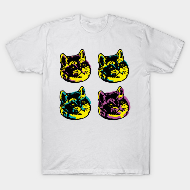 Pop Art The Four Heavy Breathing Cats Pop Art Gift T Shirt