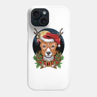 christmas dog santa claus Phone Case