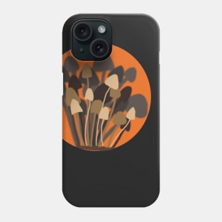 Mushrooms Art Original Design New School Orange Background Phone Case