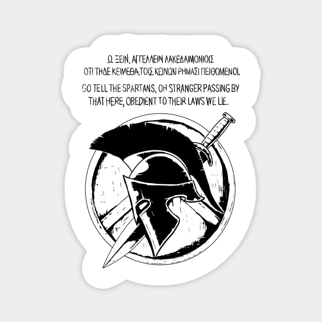 Spartan Magnet by Hellustrations