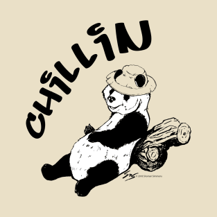 Chillin Panda B&W T-Shirt