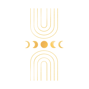 Gold Moon Phases T-Shirt