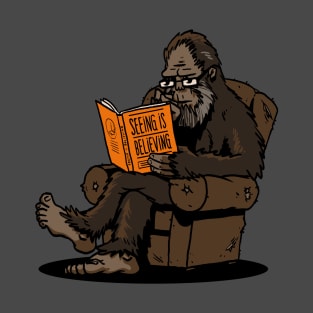 BigFoot Reading Book - Seeing is Believing T-Shirt