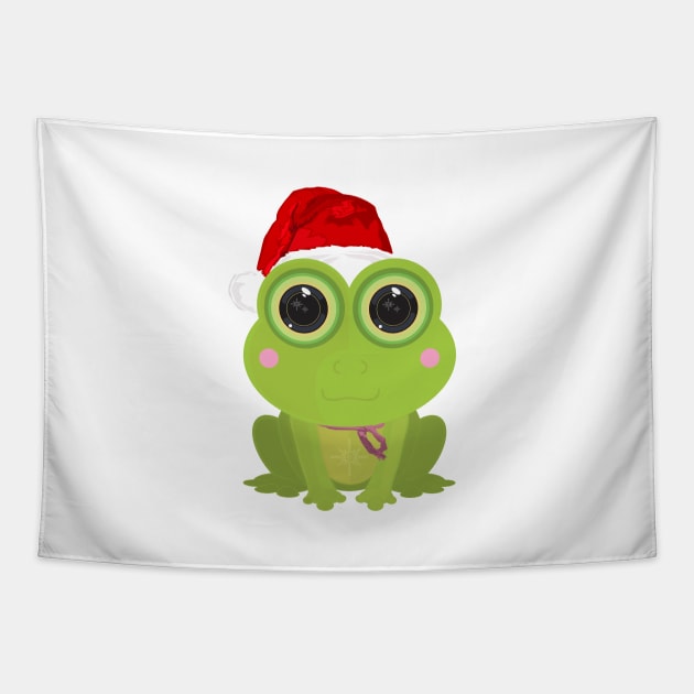Christmas Frog Tapestry by adamzworld