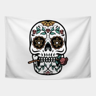 Mexican ornament skull Tapestry