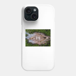 Skeleton in the mud Phone Case