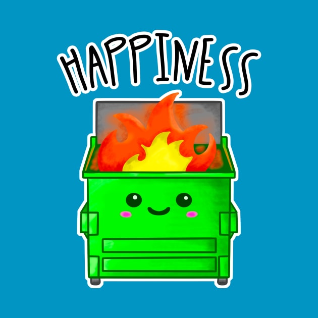 Kawaii Dumpster Fire. Happiness by bolincradleyart