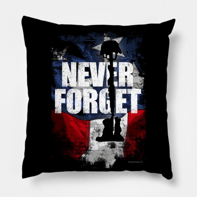 Never Forget Pillow by eBrushDesign