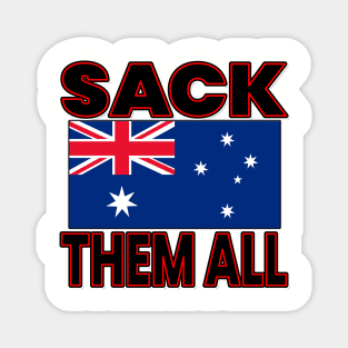 FREEDOM RALLY AUSTRALIA - TRUCKERS FOR FREEDOM -SACK THEM ALL - AUSTRALIAN FLAG Magnet