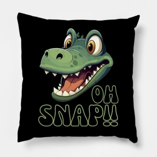 Oh Snap Alligator Design Pillow