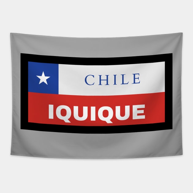 Iquique City in Chilean Flag Tapestry by aybe7elf