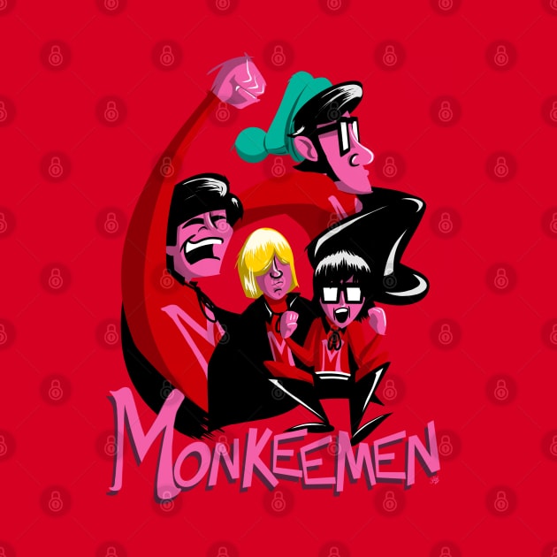 Monkee Men Pop Art by UzzyWorks