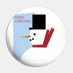 Snowman Christmas Card Pin