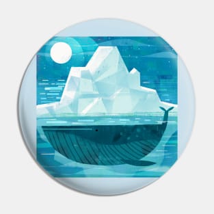 Whale and Iceberg Pin