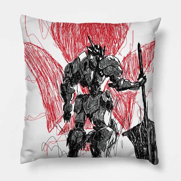 Gundam barbatos lupus rex Pillow by Amartwork