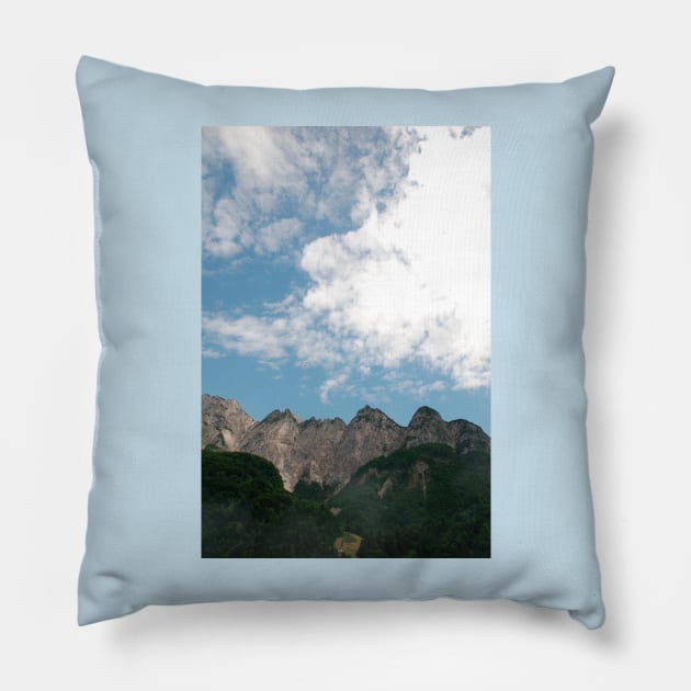 Carnic Alps Near Paularo Pillow by jojobob