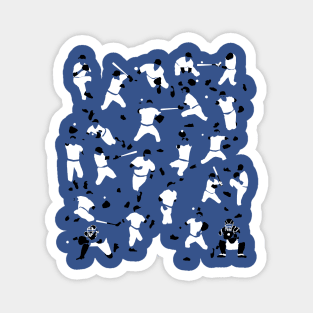 Baseball Characters Blue Magnet