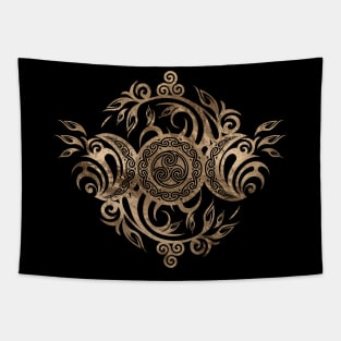 Triple Moon Ornament with Triskelion Tapestry