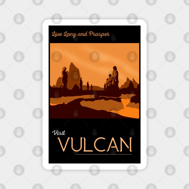 Vulcan Travel Poster Magnet by doctorheadly